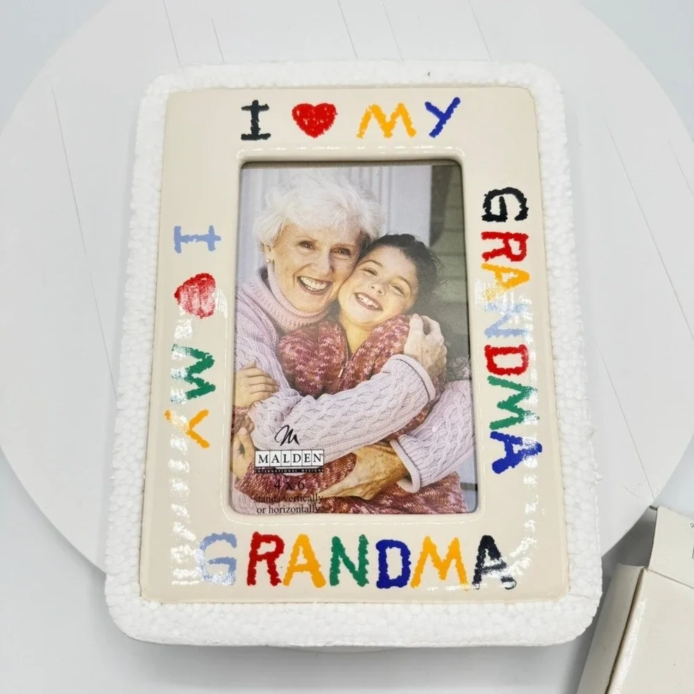 Malden I Love My Grandma 4x6 Ceramic Picture Frame Multi Color 7153-46 NIB